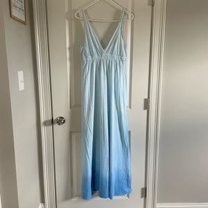Gypsy 05 Goddess Maxi Dress in Blue Ombré, Size M